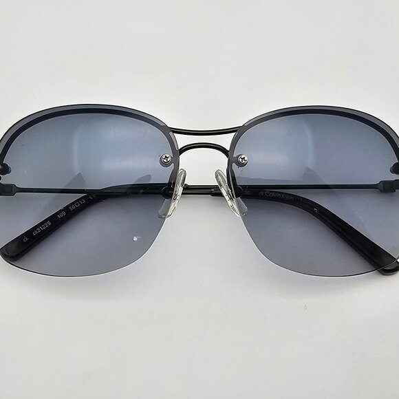 Calvin Klein CK2122S 109 Green Frame Blue Gradient Lens Semi-Rimless Sunglasses main image 7